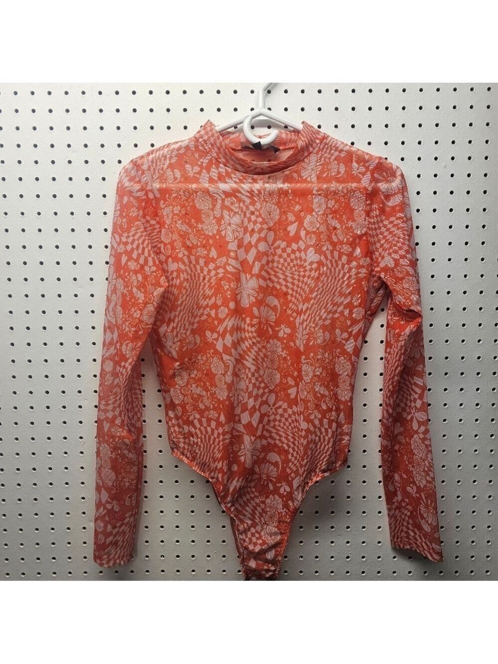 Floral Orange Long Sleeve Bodysuit